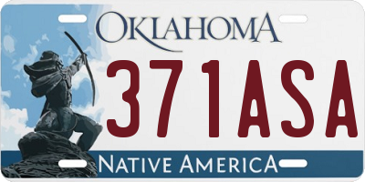 OK license plate 371ASA