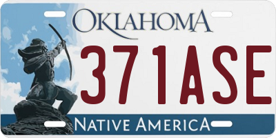 OK license plate 371ASE