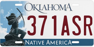 OK license plate 371ASR