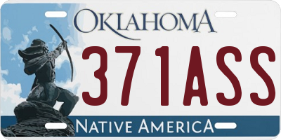 OK license plate 371ASS