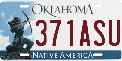 OK license plate 371ASU