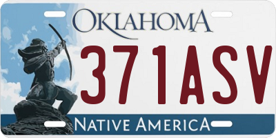 OK license plate 371ASV