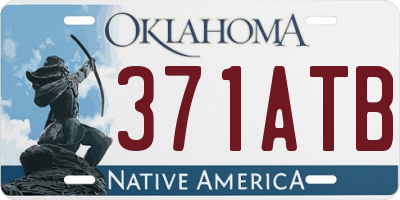 OK license plate 371ATB