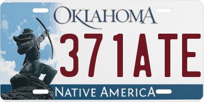 OK license plate 371ATE