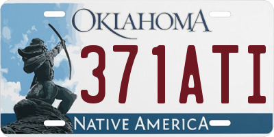 OK license plate 371ATI