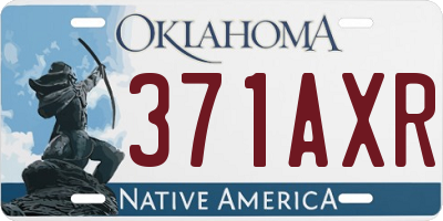 OK license plate 371AXR