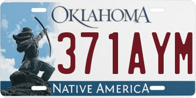 OK license plate 371AYM