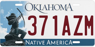 OK license plate 371AZM
