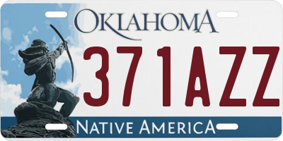 OK license plate 371AZZ