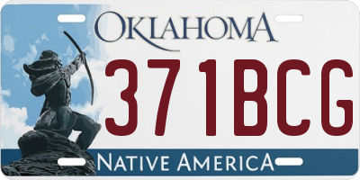 OK license plate 371BCG