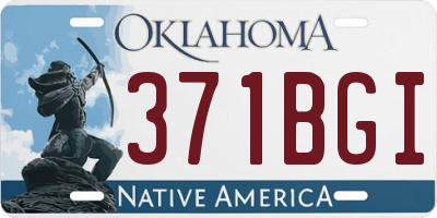 OK license plate 371BGI
