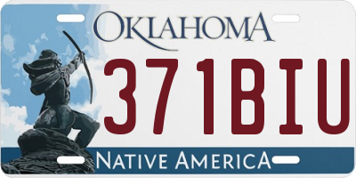 OK license plate 371BIU