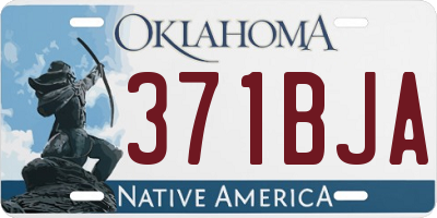 OK license plate 371BJA