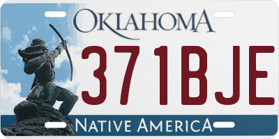 OK license plate 371BJE