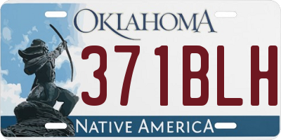OK license plate 371BLH