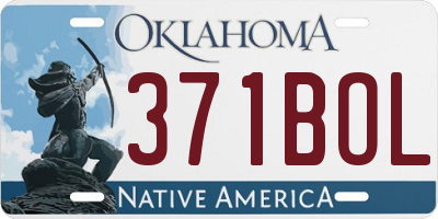 OK license plate 371BOL