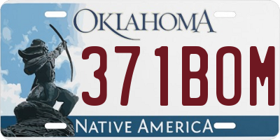 OK license plate 371BOM
