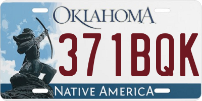 OK license plate 371BQK