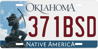OK license plate 371BSD
