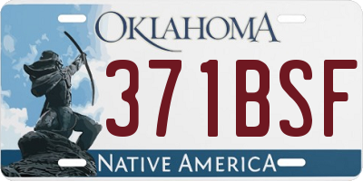 OK license plate 371BSF