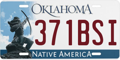 OK license plate 371BSI