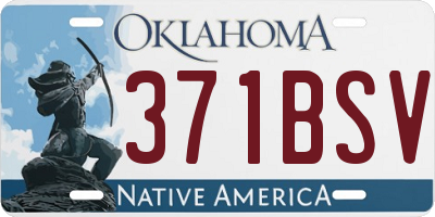 OK license plate 371BSV