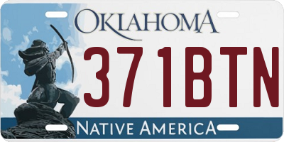 OK license plate 371BTN