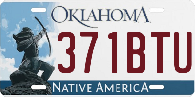 OK license plate 371BTU