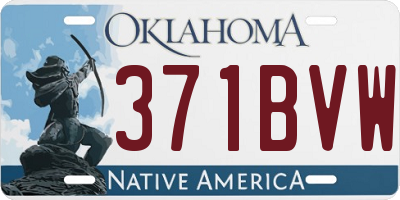 OK license plate 371BVW