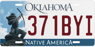 OK license plate 371BYI