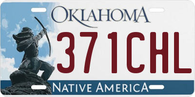OK license plate 371CHL