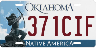 OK license plate 371CIF