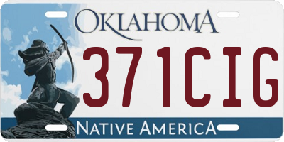 OK license plate 371CIG
