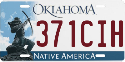 OK license plate 371CIH