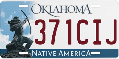 OK license plate 371CIJ