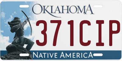 OK license plate 371CIP
