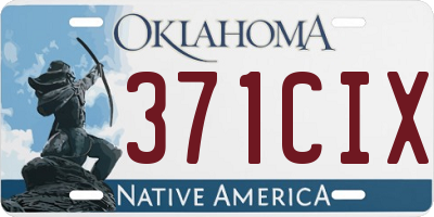 OK license plate 371CIX