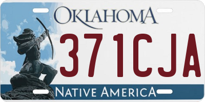 OK license plate 371CJA