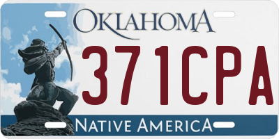 OK license plate 371CPA
