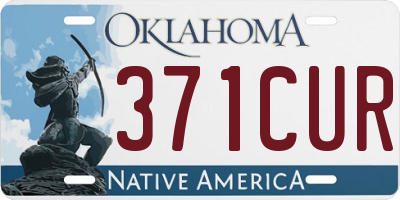 OK license plate 371CUR