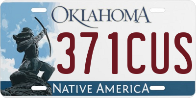 OK license plate 371CUS