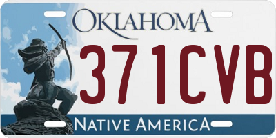 OK license plate 371CVB