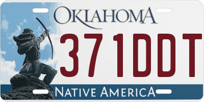OK license plate 371DDT