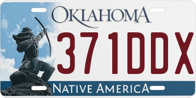 OK license plate 371DDX