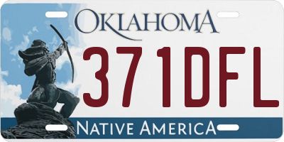 OK license plate 371DFL