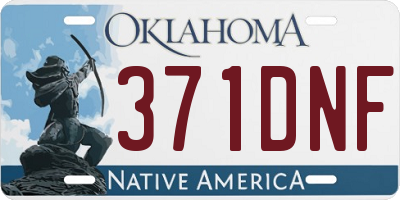 OK license plate 371DNF