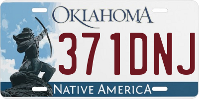 OK license plate 371DNJ