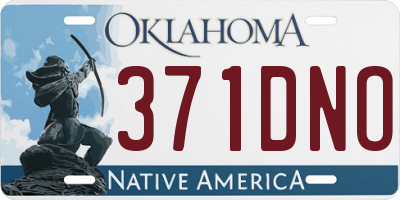 OK license plate 371DNO