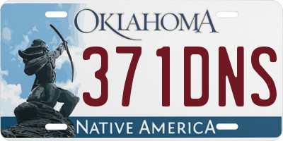 OK license plate 371DNS