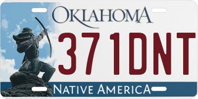OK license plate 371DNT
